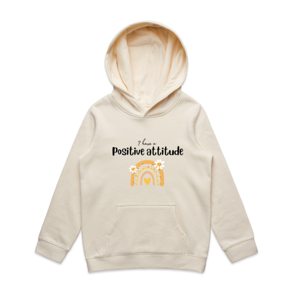 Kids Affirmation Hoodie - Ecru Thumbnail